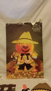 Vintage Punze Halloween Herbst Vogelscheuche Herzstück Wabe schöner Zustand mit Packung - Bild 1 von 5