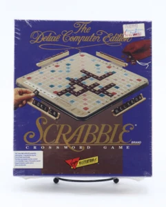 Vtg 1990 Scrabble Deluxe Computer Edition 3.5 Floppy IBM Tandy 1000 MS-Dos NEW - Picture 1 of 5