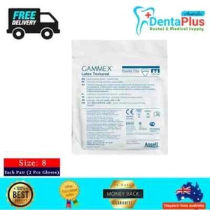 Ansell GAMMEX Latex Textured Powder Free Surgical Gloves Size – 8 #2 Pcs Gloves. - Picture 1 of 1