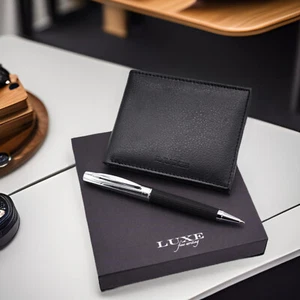 Geschenkset  Herren Portemonnaie Geldbörse und Kugelschreiber Aufbewahrungsbox - Bild 1 von 6