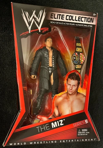 WWE THE MIZ Mattel Elite Series 9 Figure with United States US Title New in Box Cover