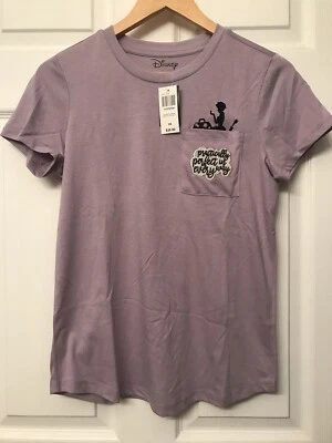 Her Universe Box Lunch Adult Disney Purple Mary Poppins Pocket T-Shirt Size XS - Image 1 of 4