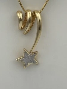 14KT Sternschnuppe Anhänger 2-farbig 2,5 Gramm - Bild 1 von 4