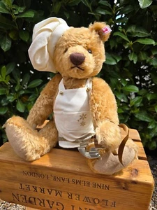 STEIFF 021244 TEDDY BEAR CHRISTMAS BAKER 2015 40CM Limited Edition 358/1000 - Picture 1 of 10