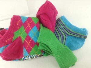 Women's HOT SOX Brand PInk Blue Green Socks - 4 Pack - $28 MSRP - 45% off - Picture 1 of 1