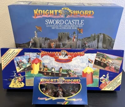 Vintage Britânico Cavaleiros da Espada Castelo Conjunto Justa Raro 7791 7794 7778 - Imagem 1 de 4