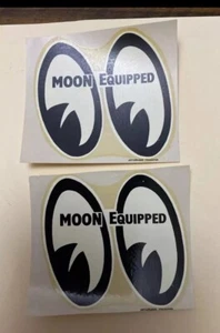 2 X Vintage MOON EQUIPPED Car Decal / Transfer Artcolour Transfers Sydney 1970 - Picture 1 of 4