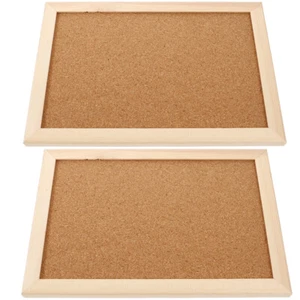 2 Pcs Vision Bord Gerahmte Bord Schule Bulletin Board Gerahmte Corkboard - Bild 1 von 12