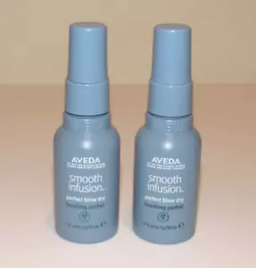 2 Aveda Smooth Infusion Perfect Blow Dry Spray 1.7 Oz Ea Travel Size Anti-Frizz - Picture 1 of 1