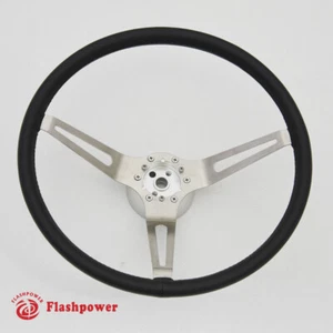 15" Flashpower GM Classic Leather Steering Wheel Original Restoration Muscle Car - Picture 1 of 4