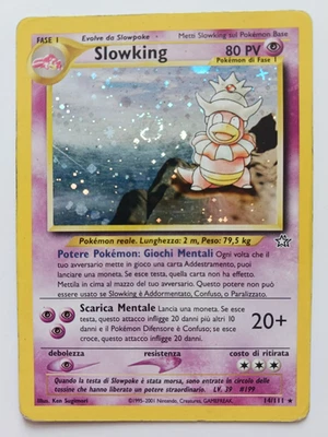 Slowking Pokemon Card Holo WOTC 14/111 Italian Neo Genesis Set Rare Vintage MP - Image 1 of 2