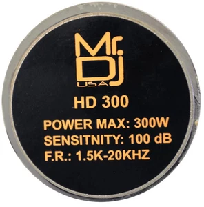 Mr. Dj HD300 - Titanium Screw-on Horn PA DJ Speaker Driver Tweeter - Picture 1 of 5