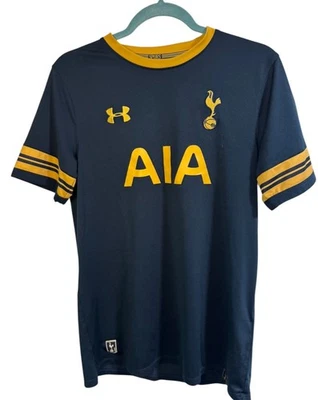 Tottenham Hotspur Youth XL Jersey By Under Armour Navy & Yellow Heatgear Sport S - Image 1 of 4