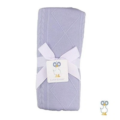  Manta de bebé tejida de lujo (30”x40”), comodidad premium de lavanda ultra suave Foto 1 de 4