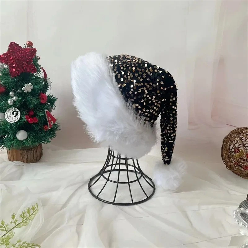 Sombrero de Papá Noel Lentejuelas Navidad Decoración del Hogar Adulto Fiesta de Navidad Foto 1 de 4
