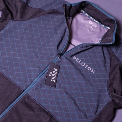 Rhone Jacket Mens Large Peloton Tech Terry Full Zip Gray Green Performance NWT - Image 1 of 4