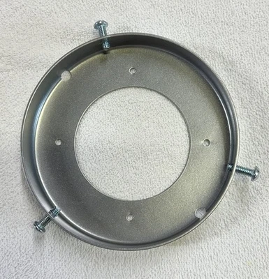 Nuevo Hecho en EE. UU. 6 Pulgadas Acero Recubierto de Polvo PLATEADO Bomba de Gas Globo Anillo Soporte Foto 1 de 4