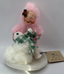 Muñeca Annalee #7231 NIÑA en Abrigo de Invierno Rosa / MUÑECO DE NIEVE De Colección 1994 - Imagen 1 de 11