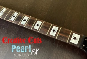 Black Star MOP Block Vinyl Decal inlay fretmarker sticker set for guitar & bass - Picture 1 of 6