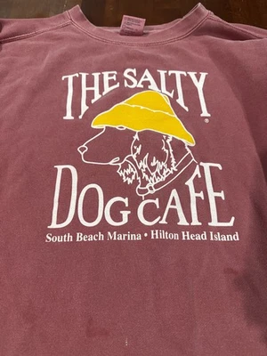 The Salty dog Cafe Sweatshirt Adult XL Faded Red Hilton Head South Carolina - Image 1 of 4