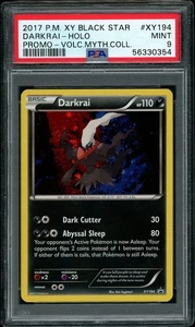 Pokémon Darkrai Holo Black Star 2017 promoción Volcanion Mythical XY194 PSA 9 como nuevo - Imagen 1 de 2