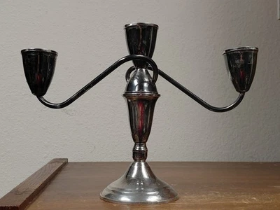 Candelabro ligero de plata esterlina Duchin de colección con peso 3 632 gr 10,5" L 8" T en muy buen estado Foto 1 de 4