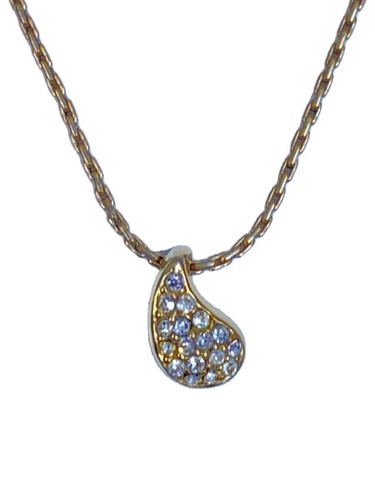 Collana Christian Dior goccia con strass GLD top donna