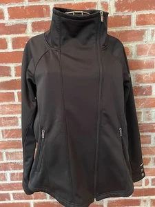 Avalanche Black Asymmetrical Moto Zip Jacket Outdoor Hiking Running L - Picture 1 of 5