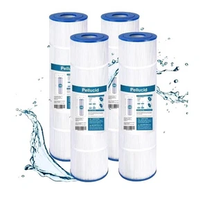 (Confezione da 4) Filtri piscina PELLUCID per Hayward CX880XRE, Pleatco PA106, C7488 **LEGGI - Foto 1 di 12