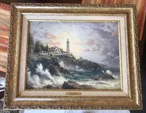 Thomas Kinkade Clearing Storms Litho On Canvas Classic Series Painting - Picture 1 of 6