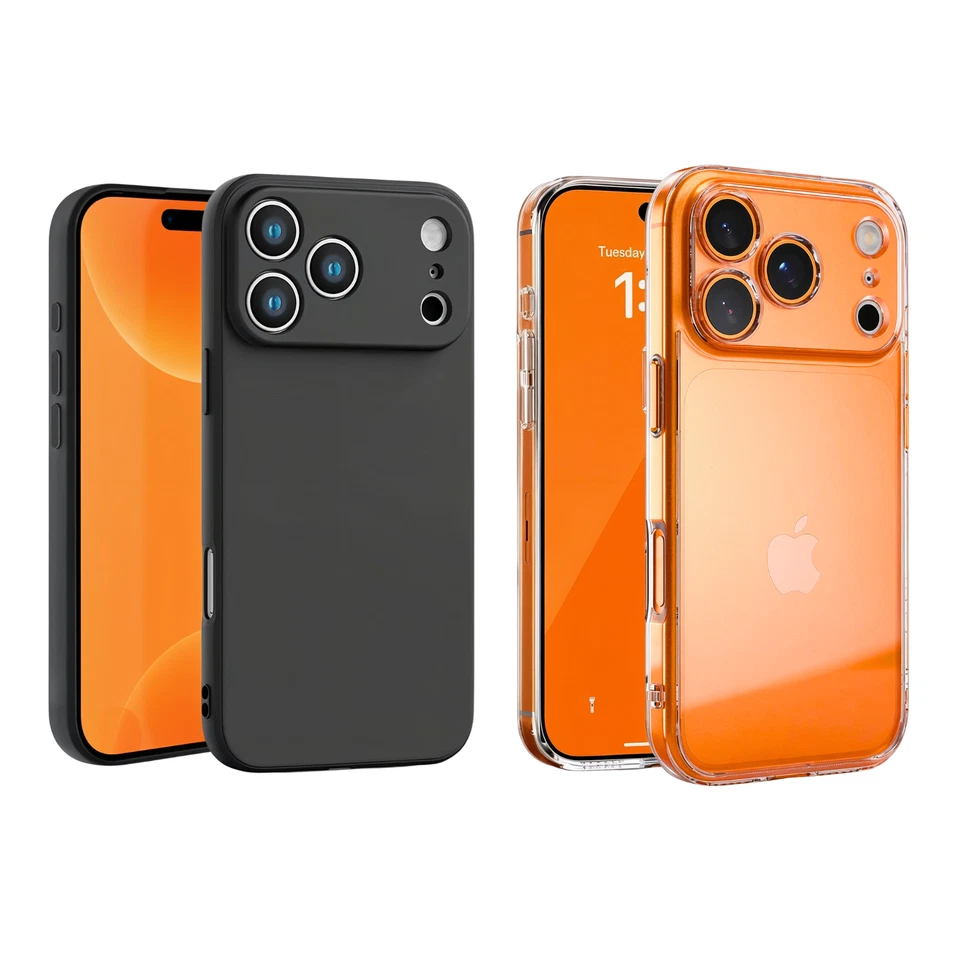 MARKENLOS Handy Hülle für Apple iPhone 17 Pro Max Air Kamera Display Schutz Silikon Case
