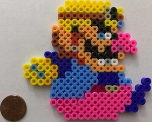 Wario WarioWare Bead Sprite Perler Artkal Nintendo Super Mario Biker Costume - Picture 1 of 1