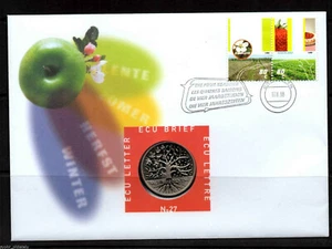 Netherlands - "APPLE ~ TREES ~ THE FOUR SEASONS" ECU Letter Coin Cover PNC 1998 - Picture 1 of 3