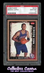 2008 Fleer #210 Brook Lopez PSA 10 (GEM MINT) RC - Bild 1 von 2