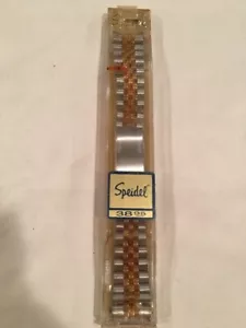 Neues Speidel 18-22mm weiß- und gelbgoldfarbenes Uhrenarmband mit verstellbarer Schließe - Bild 1 von 9