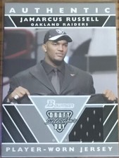2007 Bowman Draft Day Selections Relics JaMarcus Russell #DJ-JR Oakland Raiders
