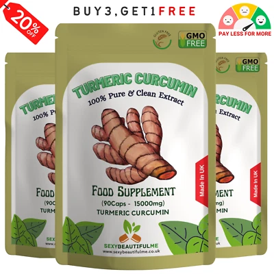 '' Kurkuma Curcumin + Bioperine'' Capsule 15000mg Joint Gesundheit & Immune - Bild 1 von 4