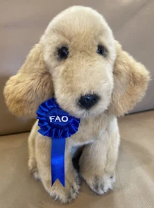 FAO Toys R Us Blue Ribbon Labrador GOLDEN RETRIEVER Puppy Dog Plush 10" - Picture 1 of 7