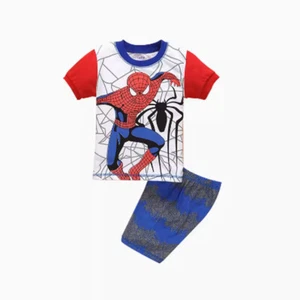 2Pcs/Set Kids Boys Spider-Man Short Tops Sleepwear Homewear Pyjamas Outfits 1-8Y - Picture 1 of 2