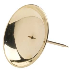 Adventskranz Kerzenhalter mit Dorn Ø8cm Messing Gold Glanz Poliert Dekoration - Bild 1 von 1