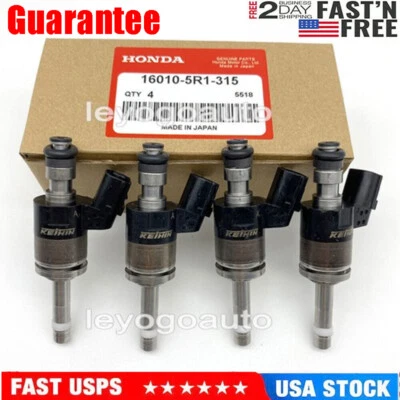 4 Fuel Injectors OE 16010-5R1-315 Fits For Honda Fit 2015-2019 1.5L KA6MT KACVT Foto 1 de 4