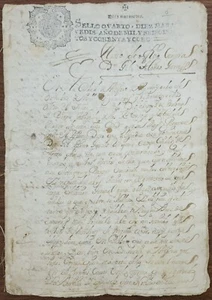 Handwritten manuscript 1688 Spanish Colonial Peru multiple stamps and signatures - Picture 1 of 18