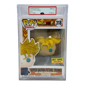 Funko POP! 1st PSA Graded 10 Super Saiyan Future Trunks #318 - Hot Topic - Picture 1 of 6
