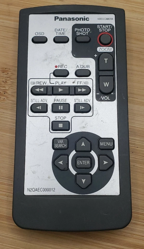 Panasonic N2QAEC000012 Remote for Video Camera Recorder - Tested  - Image 1 of 4