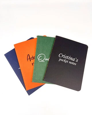 Personalised notepad lined pages B7 notepad, custom pocket notepad, any name - Image 1 of 4