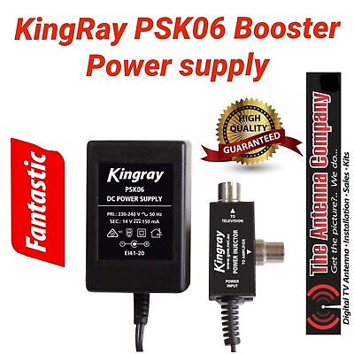 Tv Antenna Booster Power Supply 14v Kingray Industries 150 Ma PAL Metal Psk06 Tv • 22.06€