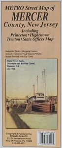 Mercer County New Jersey Straßenkarte von Franklin Maps - Bild 1 von 3