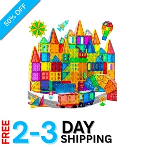 120Pcs Educational Magnetic Tiles - Inspiring Creativity & Learning for Kids 3+ - Picture 1 of 9
