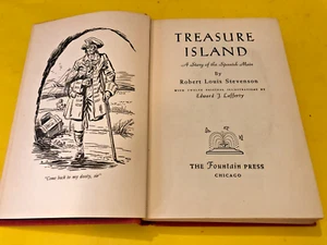 Treasure Island by Robert Louis Stevenson, 1949 Hardcover Illustrated - Picture 1 of 7