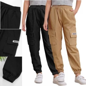 Kids Boys Trousers Workout Sweatpants Jogging Pants Outdoor Dailywear Hiking - Picture 1 of 30